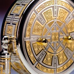 Настольные кабинетные часы «SKELETON» с письменной ручкой