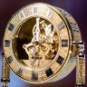Настольные кабинетные часы «SKELETON» с письменной ручкой