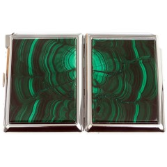 Портсигар на 20 сигарет «Малахит» с зажигалкой в подарок мужчине