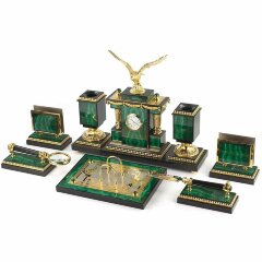 Настольный набор «Орёл» (малахит)