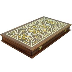 Деревянные нарды «Орнамент» цвета махагон