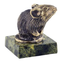 Бронзовая статуэтка «Крыса на подставке»