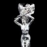 Подарочный винный набор «Адам и Ева» с янтарным хрусталем и серебра