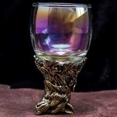 Подарочная стопка перевёртыш «Волк» фиолетового цвета