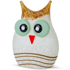 Интерьерная фигурка «Сова» (белая) из художественного стекла