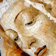 Интерьерная картина «Мадонна Магнификат» из янтаря и ценных пород дерева