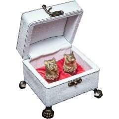 Белая подарочная шкатулка «Русский лес» с двумя стопками перевёртышами