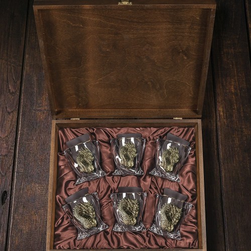 Подарочный набор бокалов для виски «Дракон» — как символ 2024 года