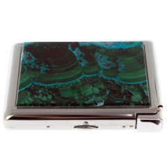 Портсигар на 20 сигарет «Хризоколла» с зажигалкой в подарок женщине