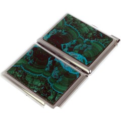 Портсигар на 20 сигарет «Хризоколла» с зажигалкой в подарок женщине
