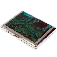 Портсигар на 20 сигарет «Хризоколла» с зажигалкой в подарок женщине