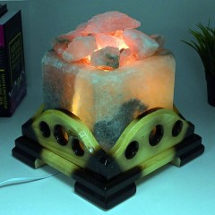 Солевая лампа «Камин» красного свечения для ионизации воздуха интерьера дома