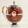 Янтарный чайник «Цезарь» с художественным декором в подарок девушке