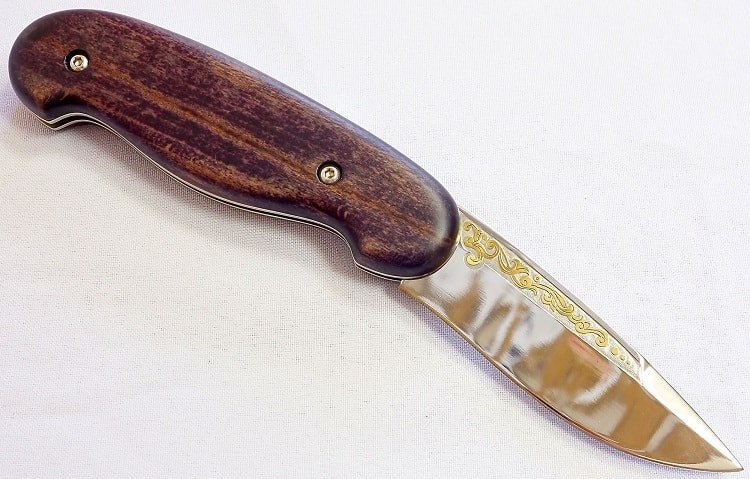 Нож складной титановый 2.1 длина 196 мм