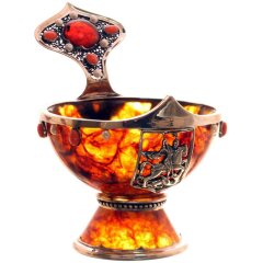 Чаша из янтаря «Державная» в подарок мужчине