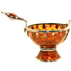 Чаша из янтаря «Державная» в подарок мужчине