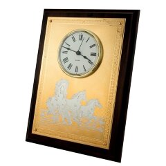 Настенное панно с часами «Лошадь»