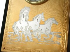 Настенное панно с часами «Лошадь»