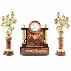 Каминные часы «Колибри» с канделябрами