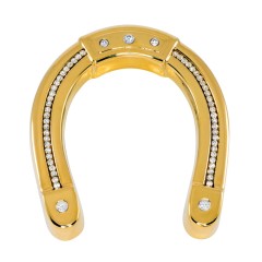 Позолоченная подкова со стразами СВАРОВСКИ — универсальный презент