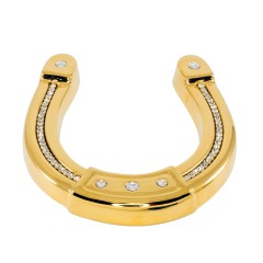Позолоченная подкова со стразами СВАРОВСКИ — универсальный презент