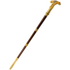 Стильная позолоченная трость «Хищник» с фаервыстрелом