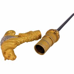 Стильная позолоченная трость «Хищник» с фаервыстрелом