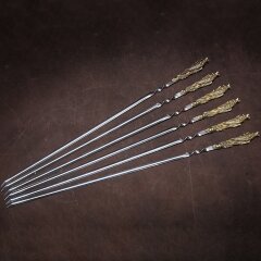 Подарочные шампуры «Осётр» с художественным литьём