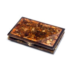 Подарочное домино «Сказка» из натурального янтаря