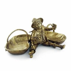 Бронзовая конфетница «Мальчик» для интерьера