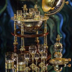 Подарочный глобус бар «СТАТУС» в подарок руководителю