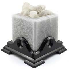 Солевая лампа «Камин» жёлтого свечения для ионизации воздуха интерьера дома