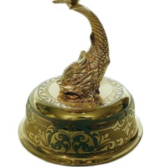 Златоустовская икорница с крышкой «Кит» в подарок моряку