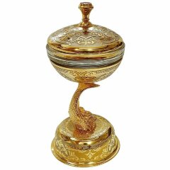 Позолоченная икорница «Кит»