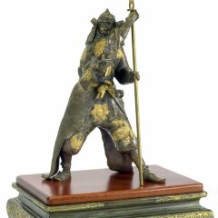 Скульптурная статуэтка «Самурай с копьем» в подарок мужчине