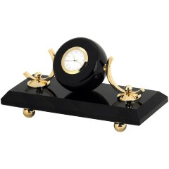 Настольные часы «Волна» (обсидиан)