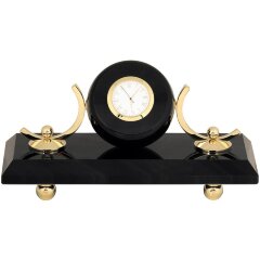 Настольные часы «Волна» (обсидиан)
