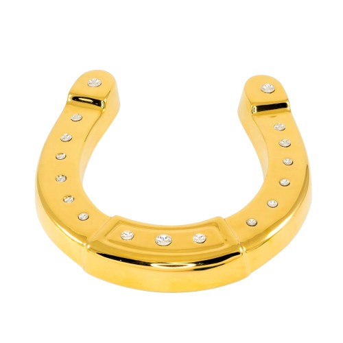 Керамическая подкова крашенная под золото со стразами SWAROVSKI