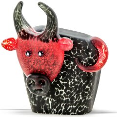 Подарочная статуэтка «Бык» (серый) из художественного стекла