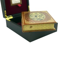 Подарочный набор книги «Притчи с иконой Богородицы» в кожаном коробе