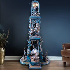 Напольные резные часы «Охота» в подарок охотнику