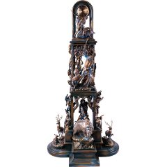 Напольные резные часы «Охота» в подарок охотнику