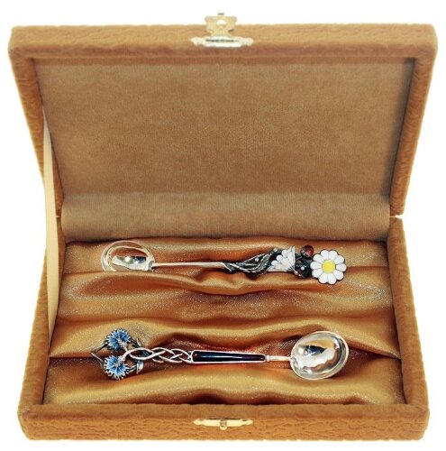 Набор серебряных ложек «Васильки и Ромашка»