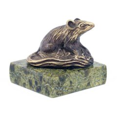 Бронзовая статуэтка «Крыса на полене»