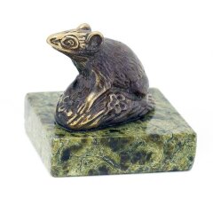 Бронзовая статуэтка «Крыса на полене»