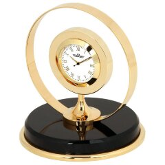 Настольные часы «Сфера» (обсидиан, нефрит)