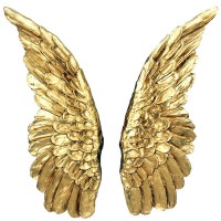 Настенное декоративное панно «Крылья ангела» золотого цвета