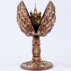 Резное пасхальное яйцо «Храм» из дерева