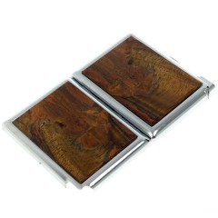 Портсигар карманный на 20 сигарет «Тигровый глаз» с зажигалкой