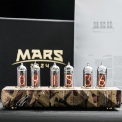 Ламповые часы «MARS-2024» в корпусе с видом красной планеты